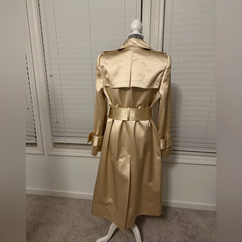 KHAITE Jaden Satin Trench Coat Size 6 NWT - Picture 5 of 11